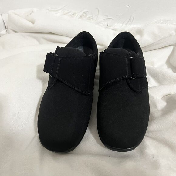 Orthofeet Shoes Womens Size 10 Wide Black Stretchable Strap Comfort Walking - Picture 3 of 7
